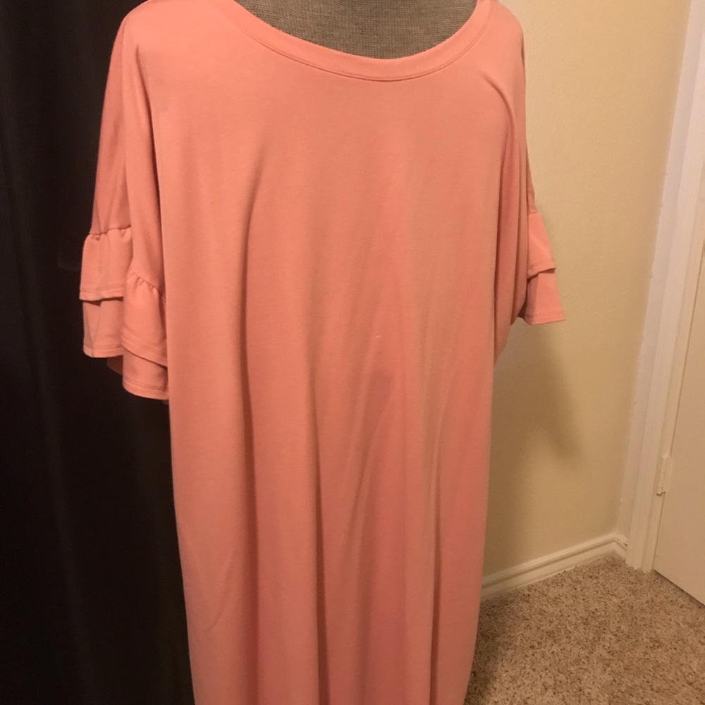 Coral colored dress